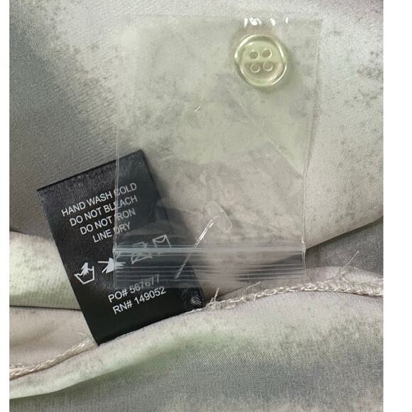 Nova Men cream brown short sleeves button casual shirt size Large - Picture 4 of 10